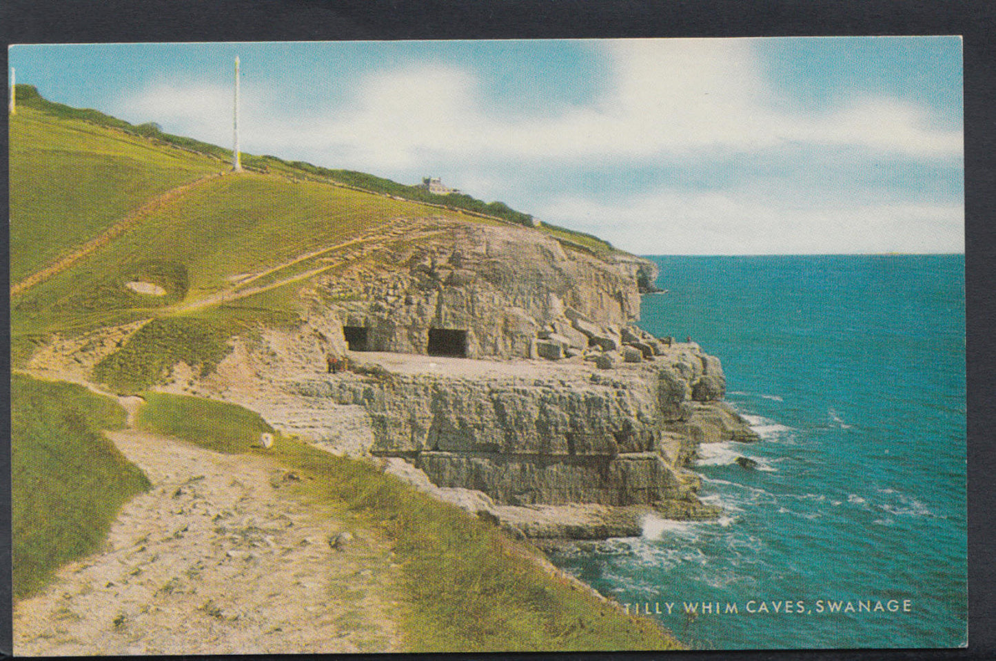 Dorset Postcard: Tilly Whim Caves Swanage Durlston Isle of Purbeck 1960s RS6694