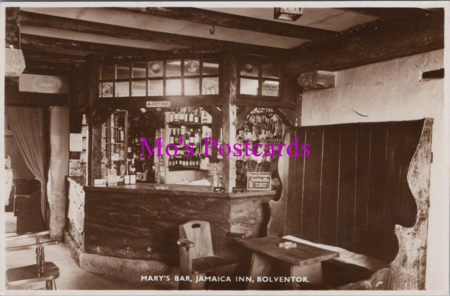 Cornwall Postcard: Mary's Bar Jamaica Inn Bolventor Bodmin Moor 1930’s RS37627