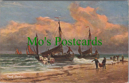 Artist Postcard - Surf Boats, A Life on The Ocean Wave Ref.RS29408