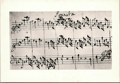 British Museum Postcard-Music -Opening Bars of Purcell's 'Golden Sonata' RRR1278