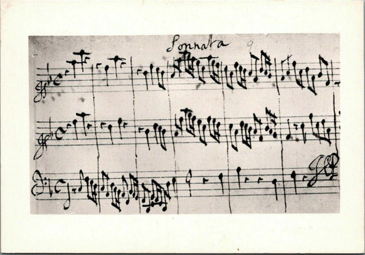 British Museum Postcard-Music -Opening Bars of Purcell's 'Golden Sonata' RRR1278