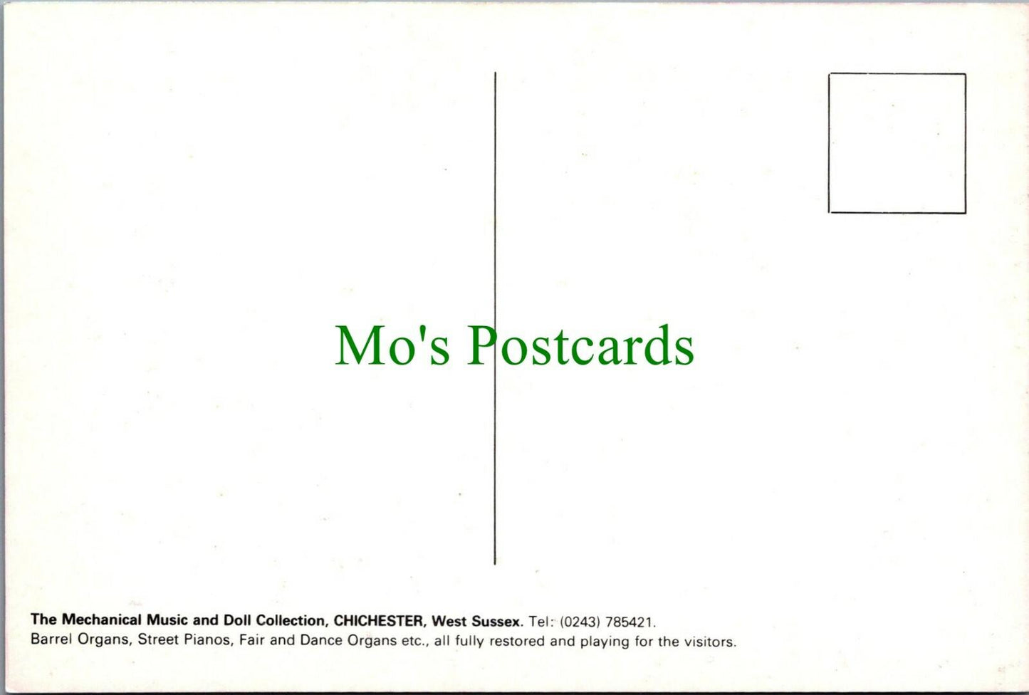 Music Postcard - The Mechanical Music and Doll Collection, Chichester RR14362