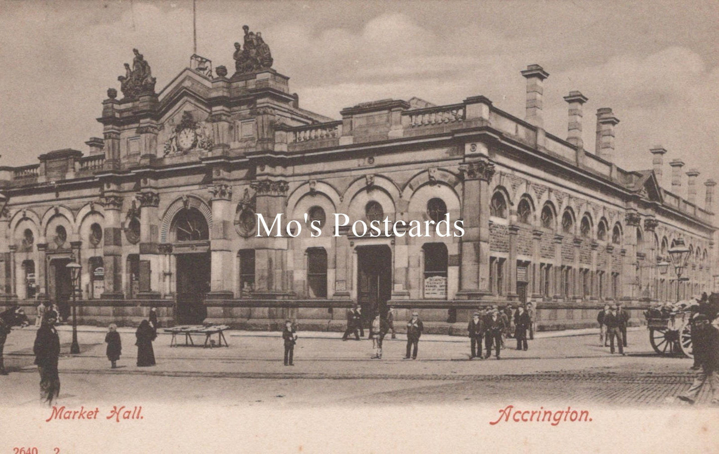 Lancashire Postcard - Market Hall, Accrington  SW19116