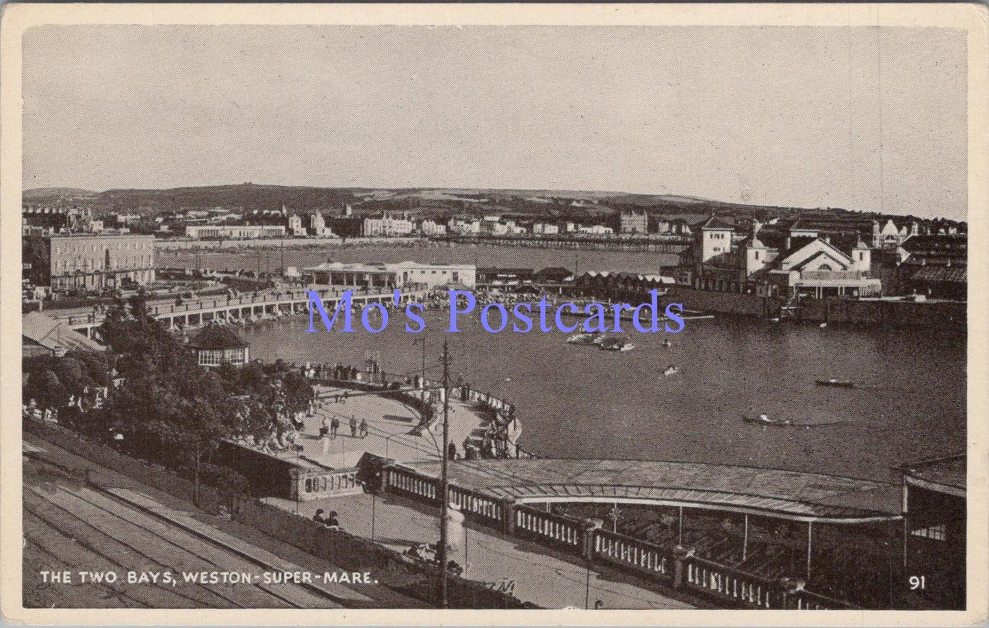 Somerset Postcard - Weston-Super-Mare, The Two Bays  DC2145