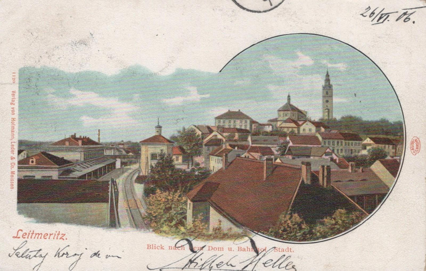 Czech Republic Postcard -Leitmeritz /  Litomerice, View Towards The Town RS41473