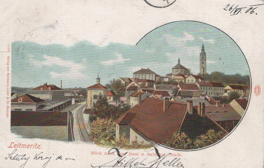 Czech Republic Postcard -Leitmeritz /  Litomerice, View Towards The Town RS41473