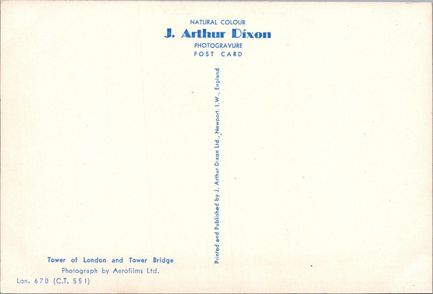 London Postcard - Aerial View of The Tower of London and Tower Bridge RR23198