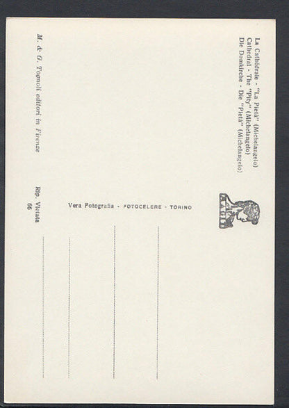 Italy Postcard - Firenze - Cattedrale - La Pieta (Michelangelo)  RR2231