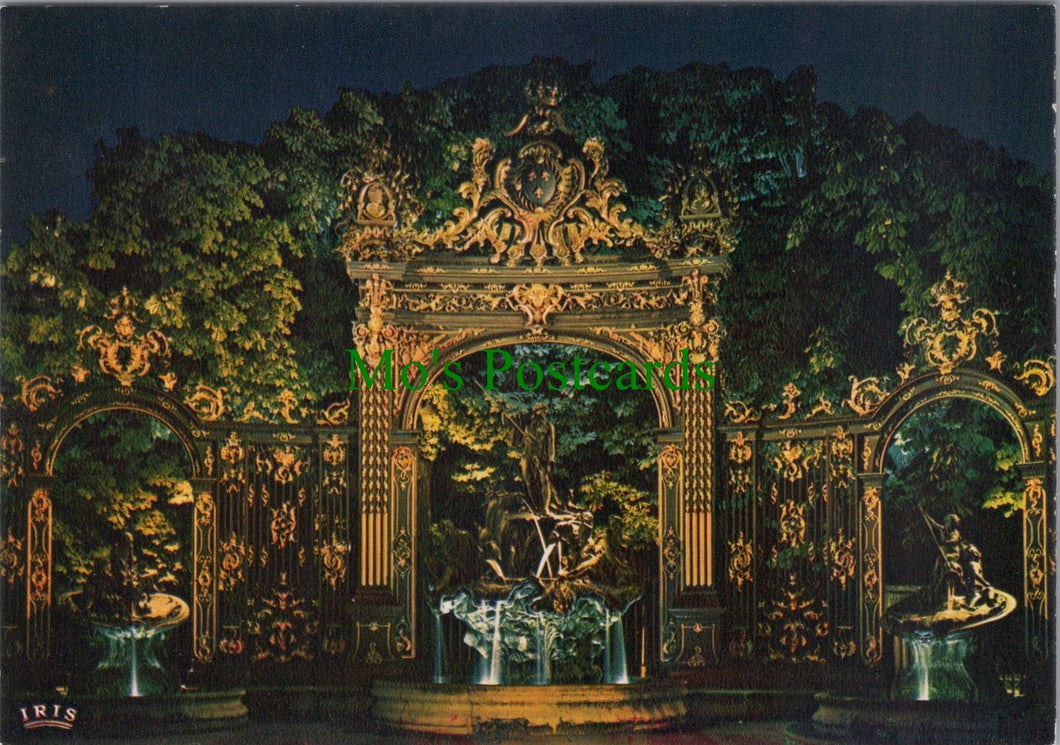 France Postcard - Nancy La Nuit, La Fontaine De Neptune, Place Stanislas RR15611