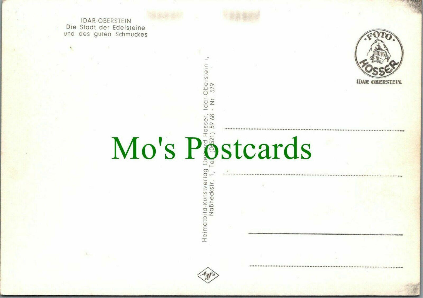 Germany Postcard - Idar-Oberstein - Die Stadt Der Edelsteine   RRR1138