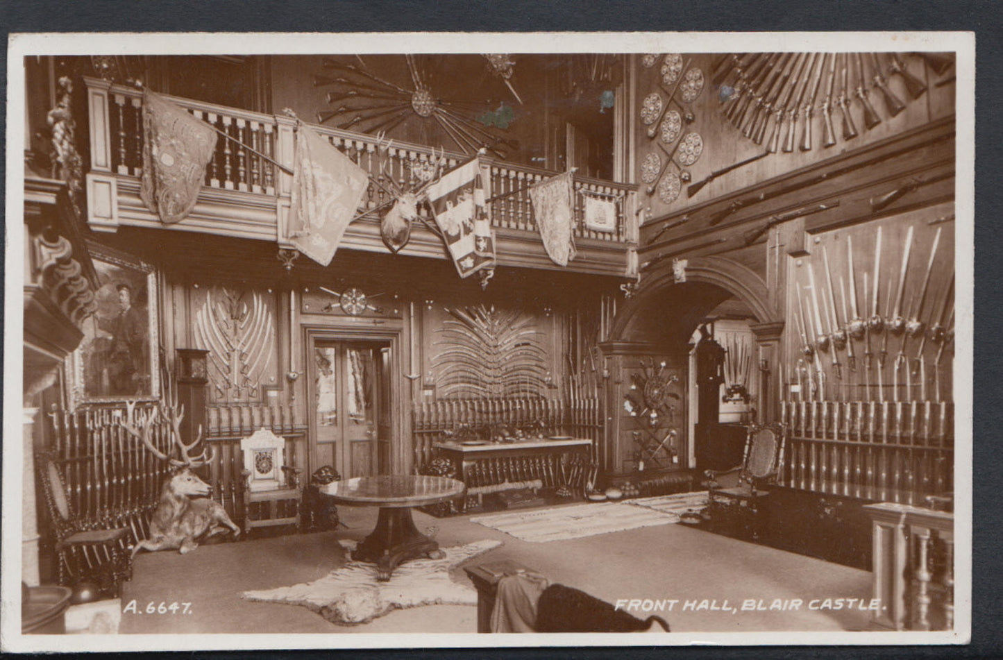 Scotland Postcard - Front Hall, Blair Castle    RS7919