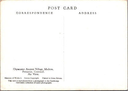 Cornwall Postcard: Chysauster Ancient Village Madron Penzance Aerial View RR22427