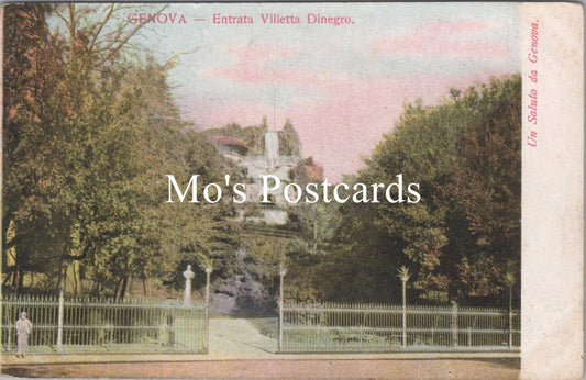 Italy Postcard - Genoa, Genova, Entrata Villetta Dinegro    RS40315