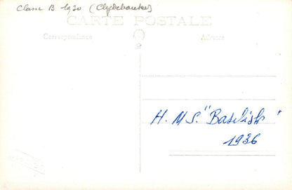 Naval History Postcard - H.M.S. Basilisk, 1936, B-Class Destroyer  XT65