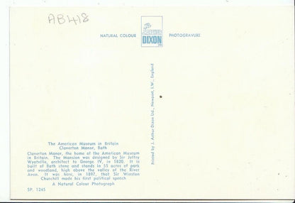 Museum Postcard - The American Museum - Cleverton Manor, Bath  AB418