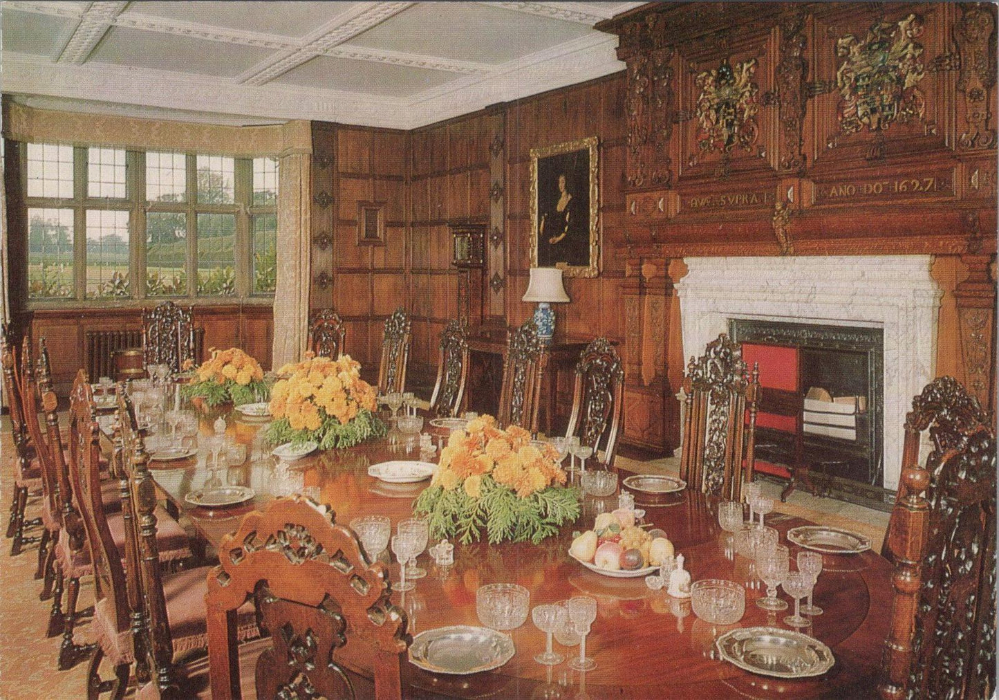 Norfolk Postcard - Blickling Hall - The Dining Room RRR1376