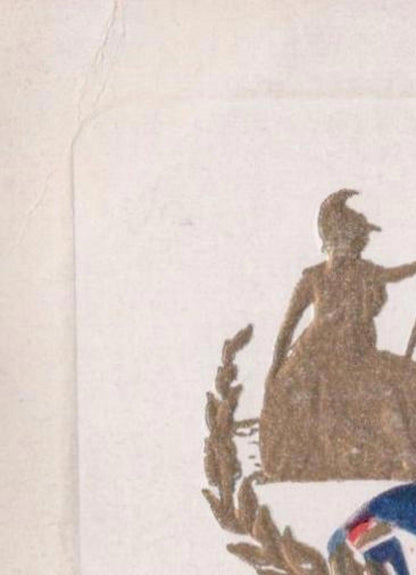 Embossed Naval History Postcard-Rule Britannia,Poetic Verse Thomas Campbell XT61