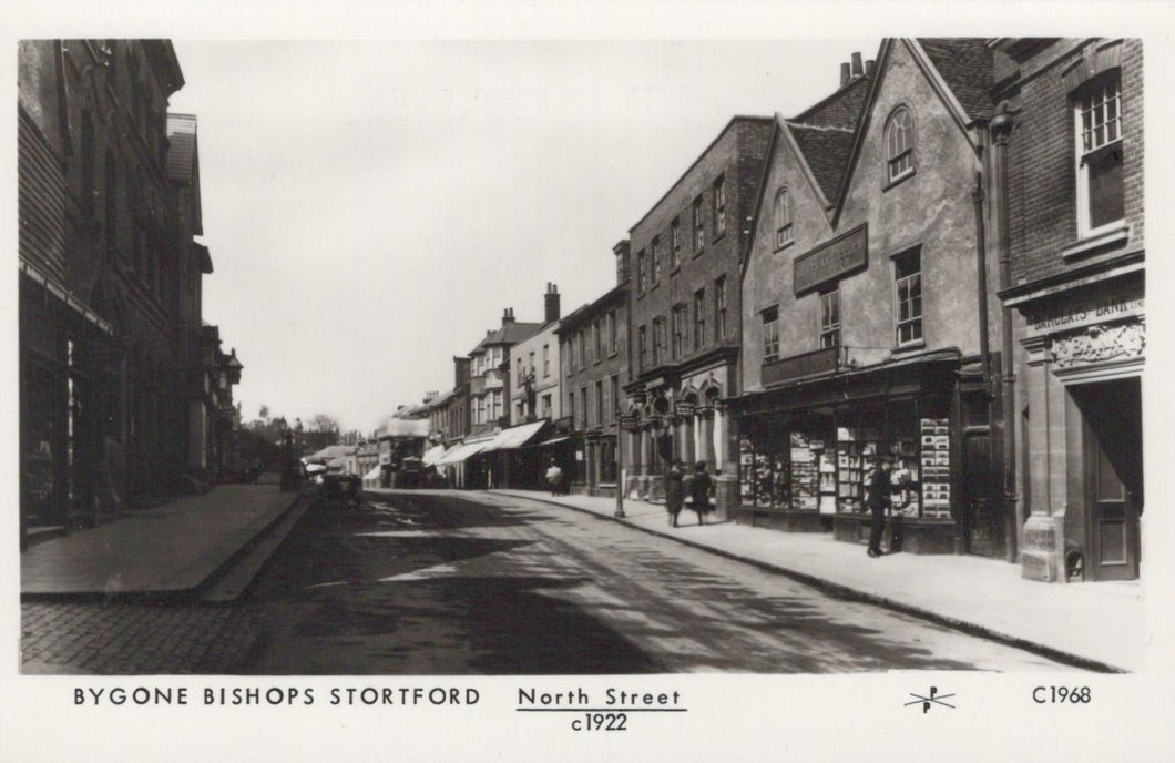 Hertfordshire Postcard - Bygone Bishops Stortford, North Street c1922 - XT22
