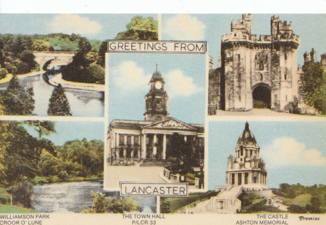 Lancashire Postcard - Greeting from Lancaster   3181A