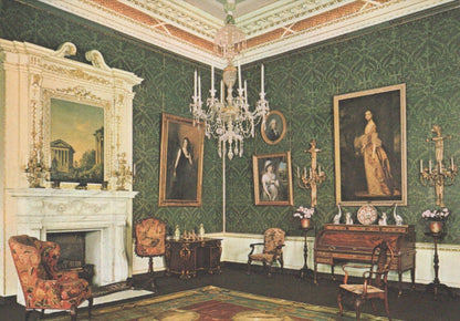 Surrey Postcard - The Green Drawing Room, Clandon Park, Nr Guildford  RRR274