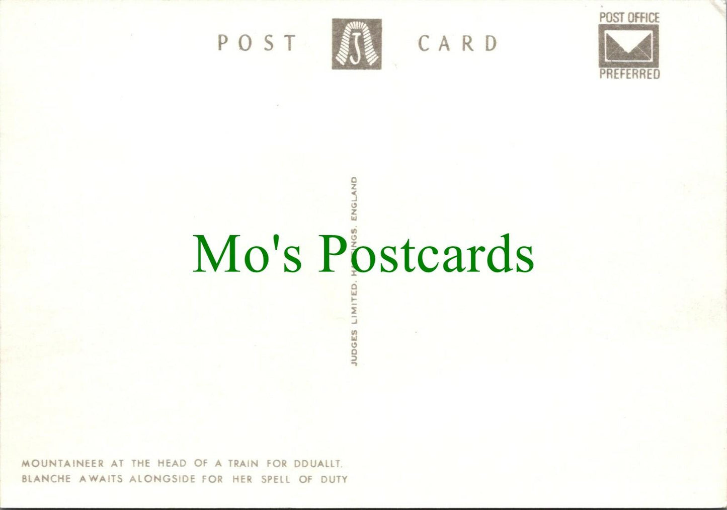 Wales Postcard - Festiniog Railway, Porthmadog, Caernarvonshire  RR10293