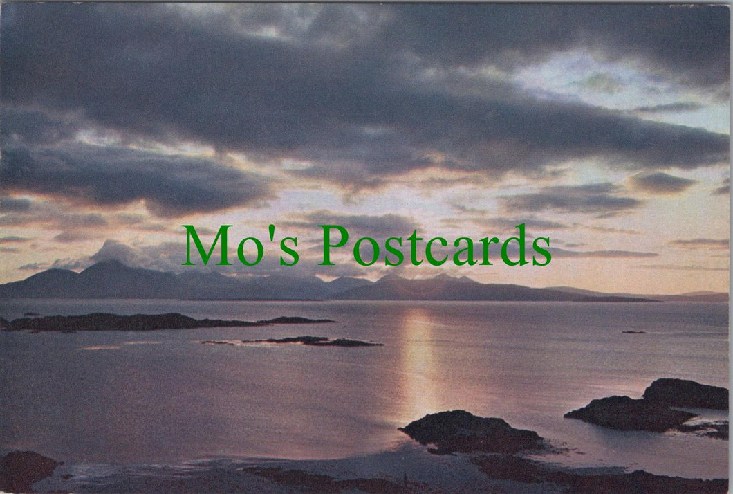 Scotland Postcard - Sunset Over Skye From Kyle of Lochhalsh  RR19897