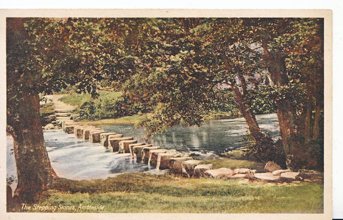 Cumbria Postcard - The Stepping Stones, Ambleside   SL2305