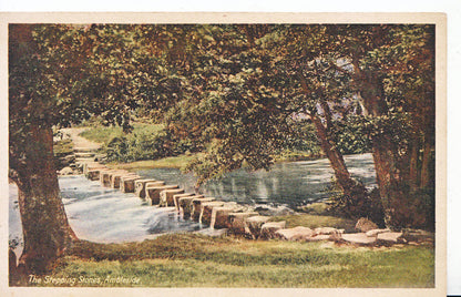 Cumbria Postcard - The Stepping Stones, Ambleside   SL2305