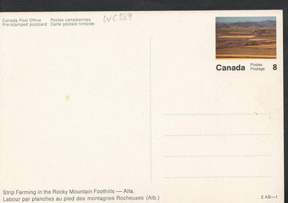 Canada Postcard - Strip Farming in The Rocky Mountain Foothills, Alta  WC389