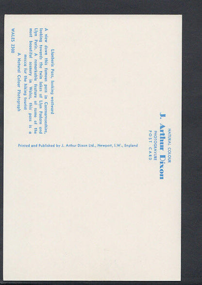 Wales Postcard - Llanberis Pass, Looking Westward   RR2300