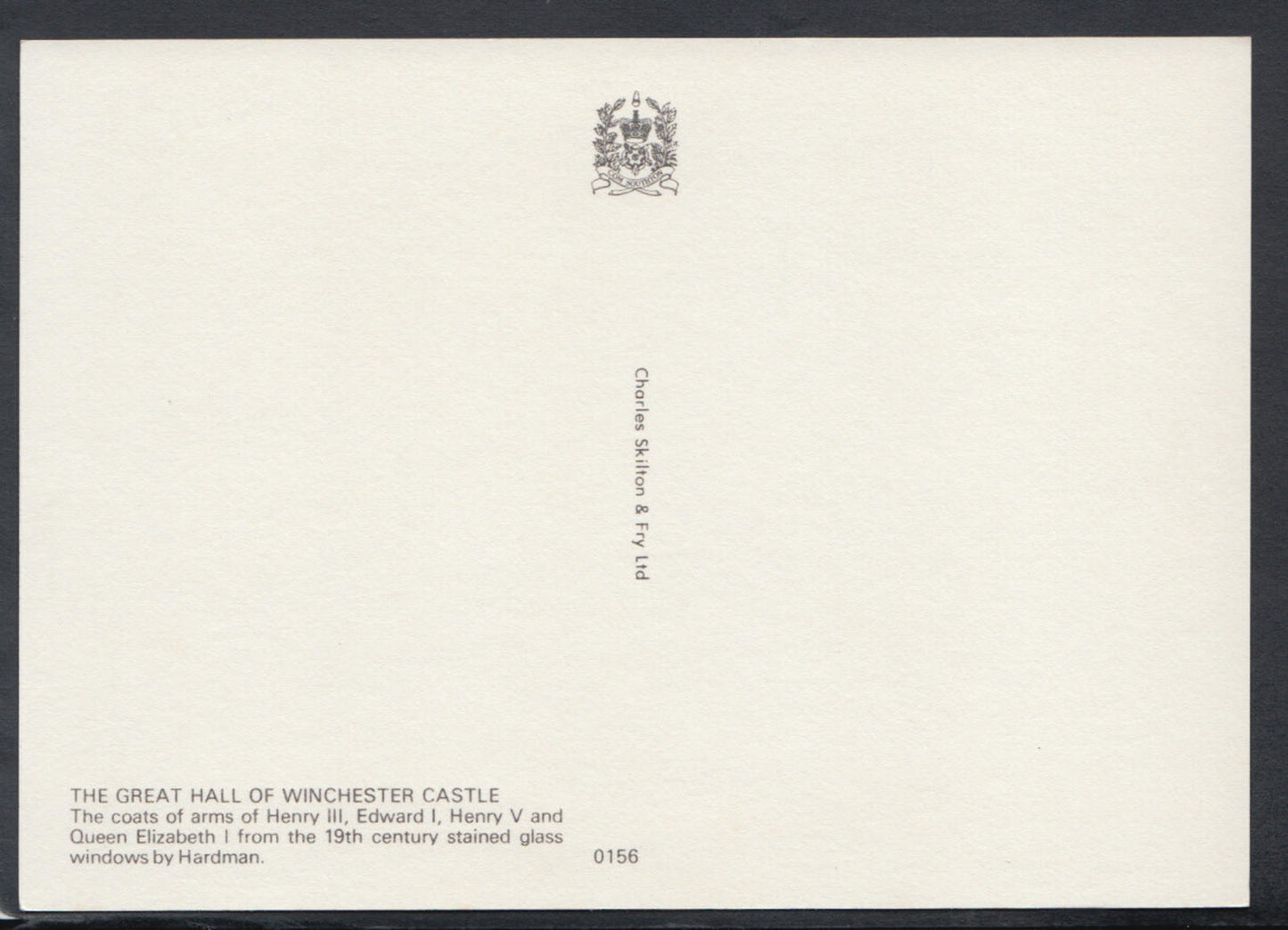 Hampshire Postcard - The Great Hall of Winchester Castle    RR5858