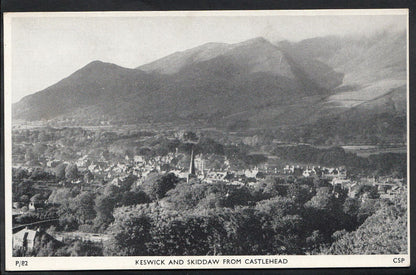 Cumbria Postcard - Keswick and Skiddaw From Castlehead  A7577
