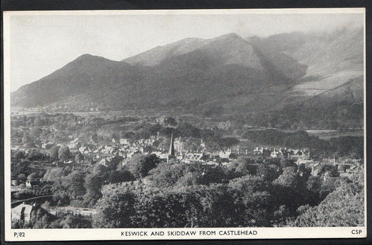 Cumbria Postcard - Keswick and Skiddaw From Castlehead  A7577