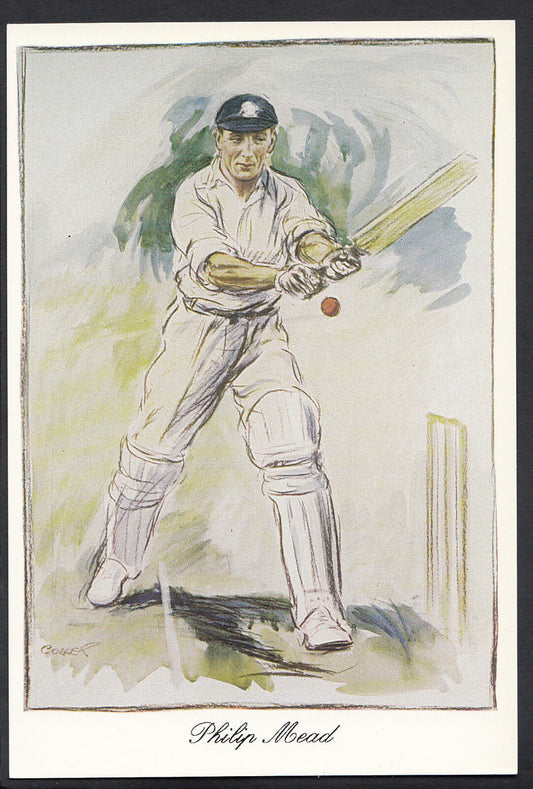 Cricket Postcard: Philip Mead Hampshire England Player Henry Coller 1990's A8167