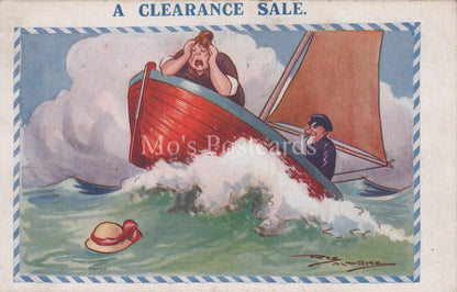 Comic Postcard - Sailing, Fisherman, Sea Sickness, A Clearance Sale XT123