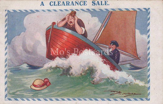 Comic Postcard - Sailing, Fisherman, Sea Sickness, A Clearance Sale XT123