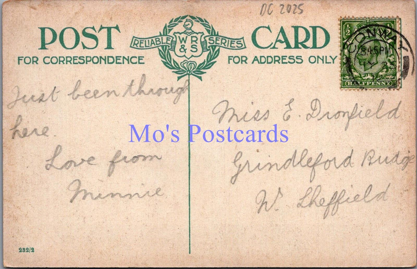 Wales Postcard - Conway Castle, Conwy. Posted 1912 -  DC2025