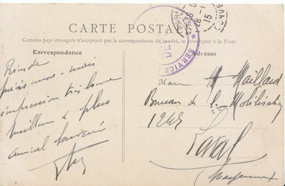 France Postcard: Paris River Seine View Pont Des Saints-Peres Boat 1915 5297A