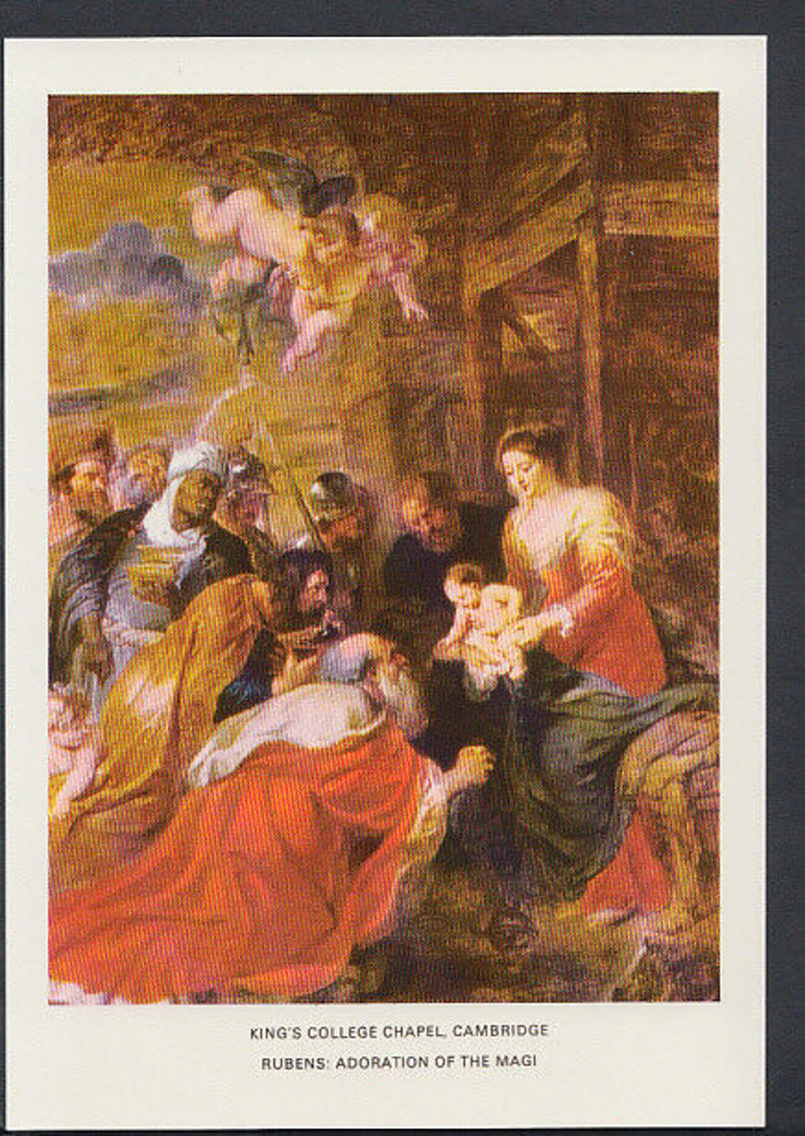 Artist Postcard - King's College Chapel, Cambridge, Rubens - Adoration... RR2282