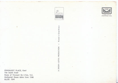 Kent Postcard - Penshurst Place, The South Front    SM118