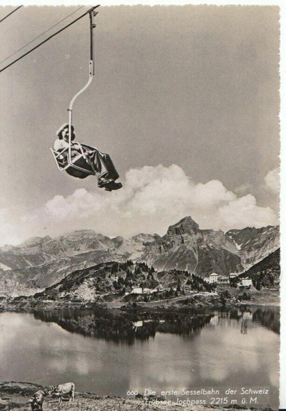 Switzerland Postcard - Die Erste Sesselbahn Der Schweiz Trubsee-Jochpass  6889A