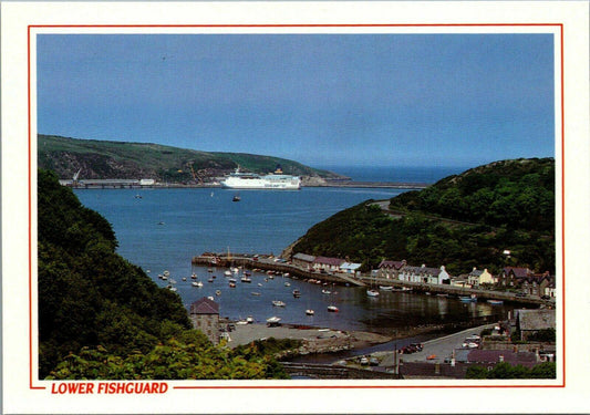 Wales Postcard - View of Lower Fishguard, Pembrokeshire  RRR1293