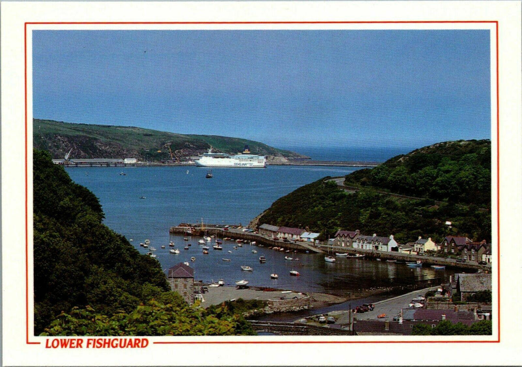 Wales Postcard - View of Lower Fishguard, Pembrokeshire  RRR1293