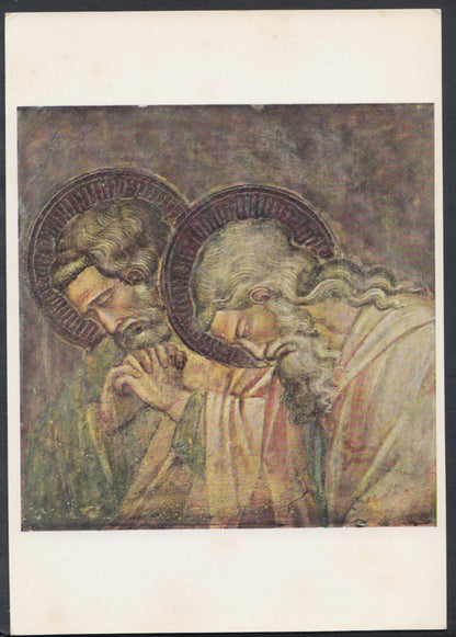 National Gallery Postcard- Aretino Spinello - Fresco: Two Haloed Mourners RR2732