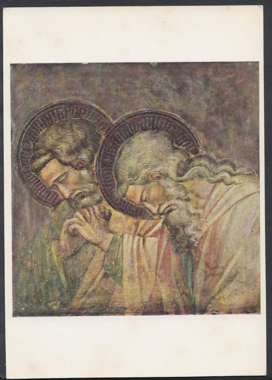 National Gallery Postcard- Aretino Spinello - Fresco: Two Haloed Mourners RR2732