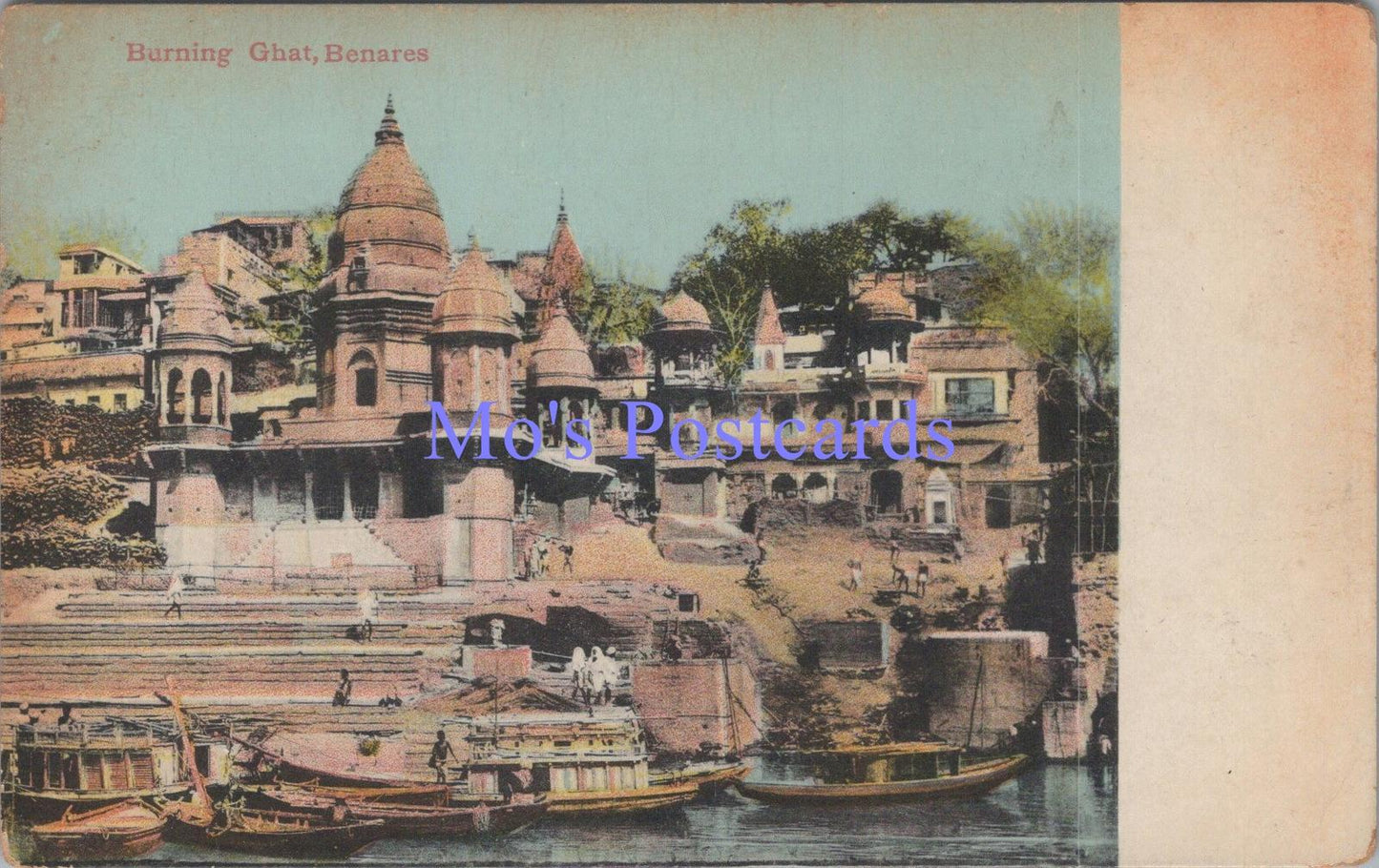 India Postcard - Burning Ghat, Benares   DC2087