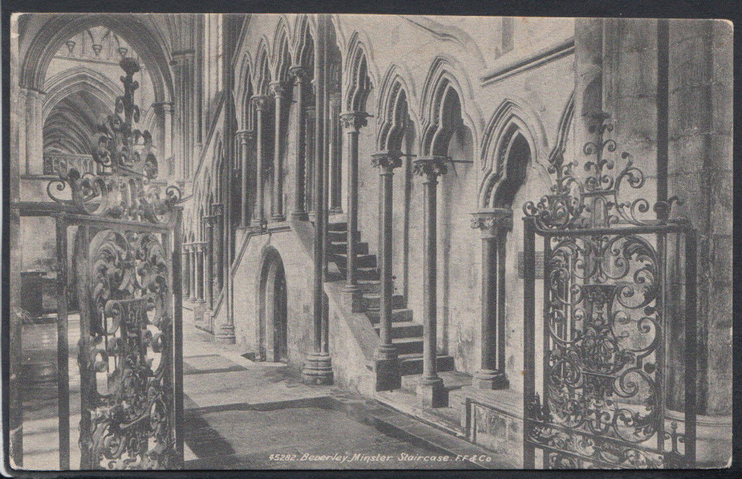 Yorkshire Postcard - Beverley Minster Staircase     RS11491