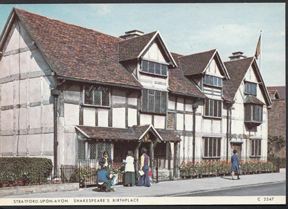 Warwickshire Postcard - Stratford-Upon-Avon, Shakespeare's Birthplace   WC1