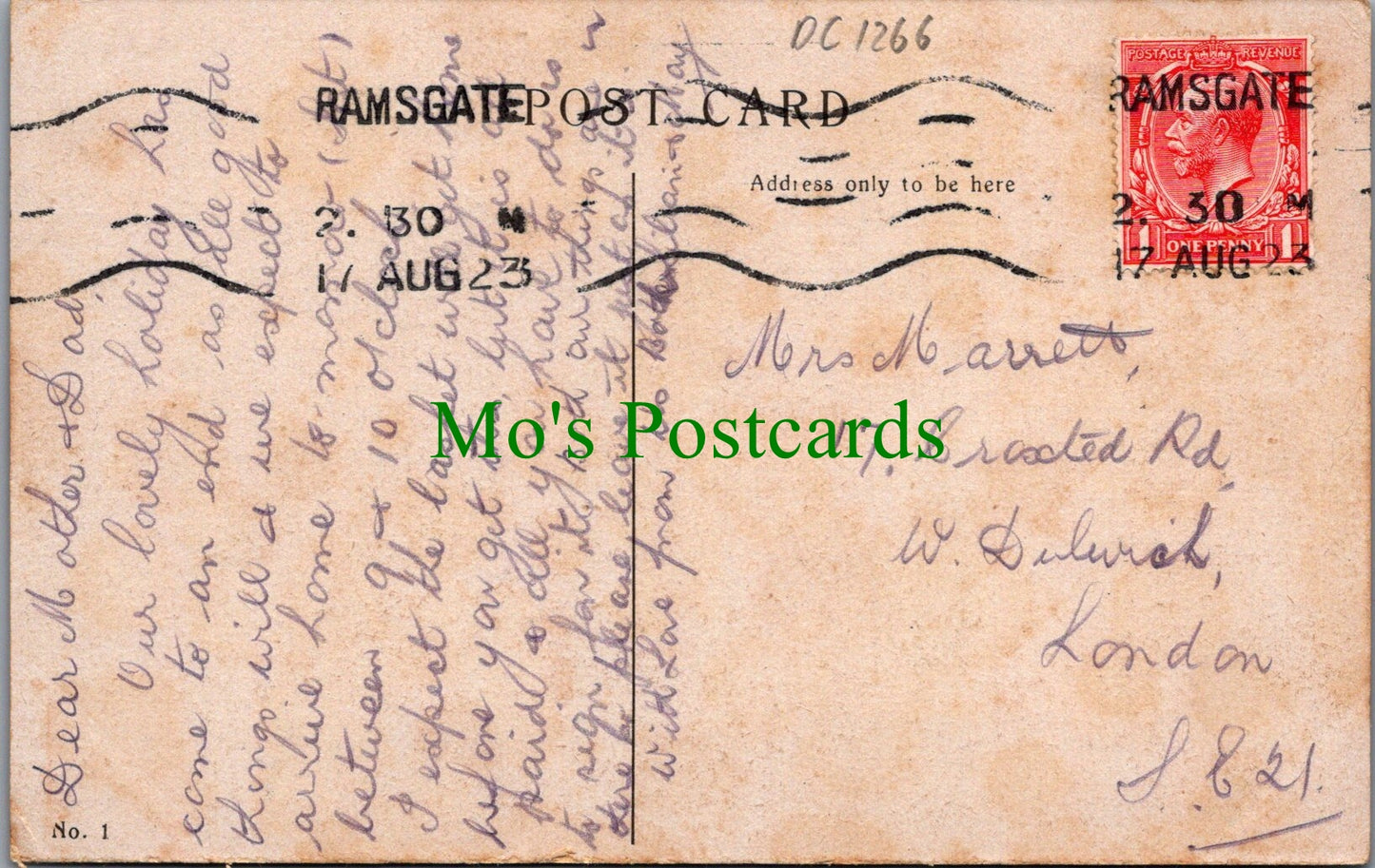 Kent Postcard - Ramsgate Harbour   DC1266
