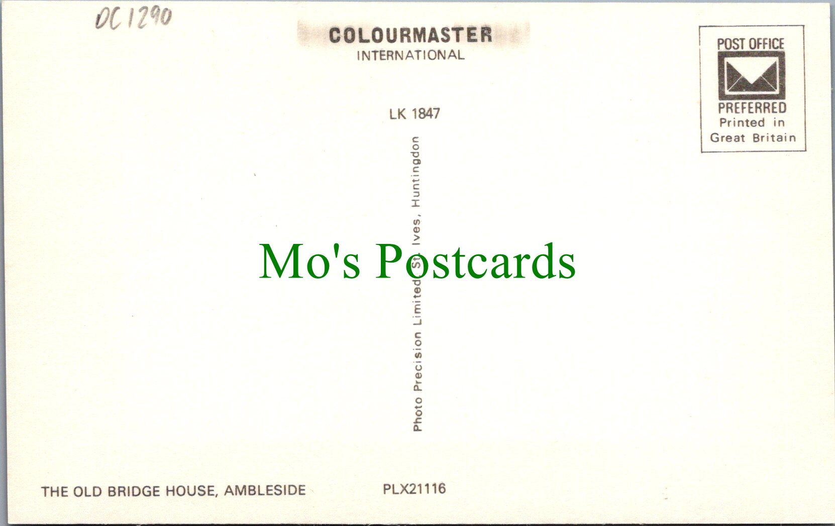 Cumbria Postcard - Ambleside, The Old Bridge House   DC1290